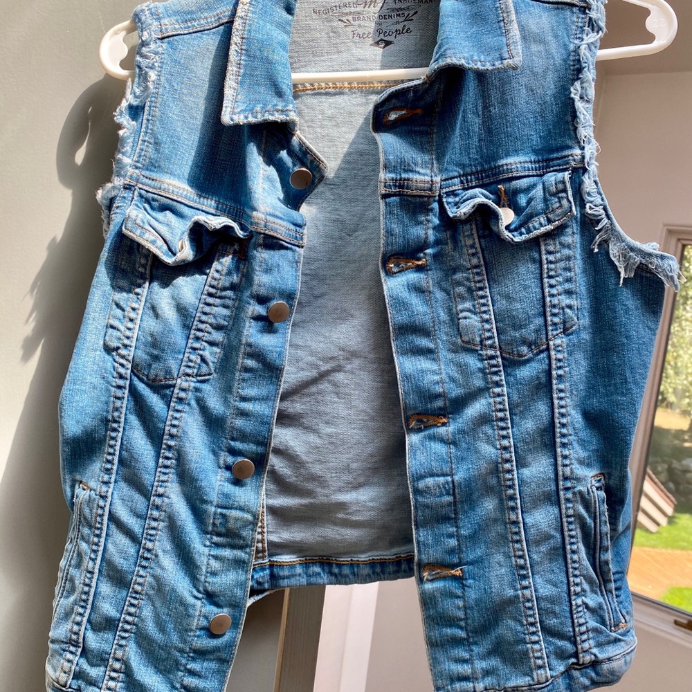 Free People Denim Vest